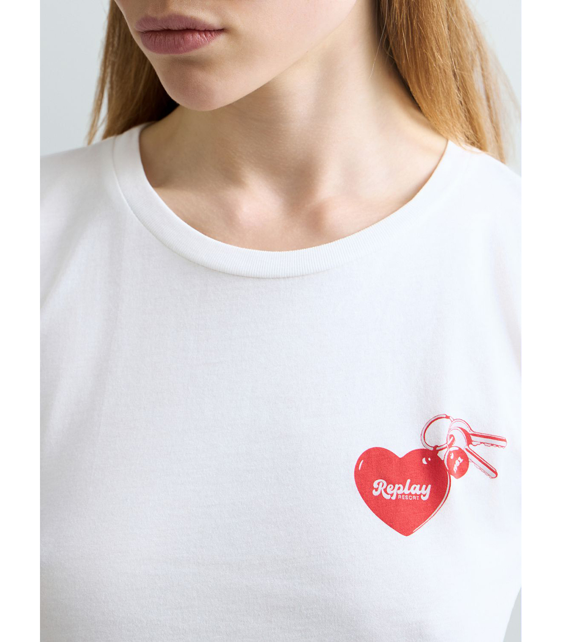 コットンジャージーハートプリントTシャツ 詳細画像 オフホワイト 6